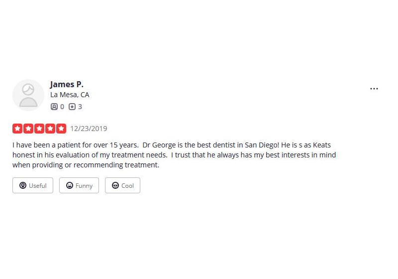 Dr George's Yelp Reviews