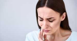 woman with tmj pain