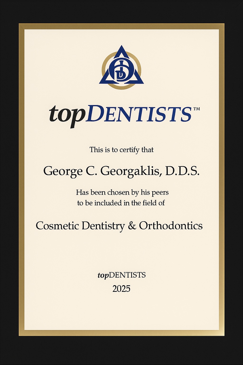 Dr George Georgaklis Top Dentist 2025