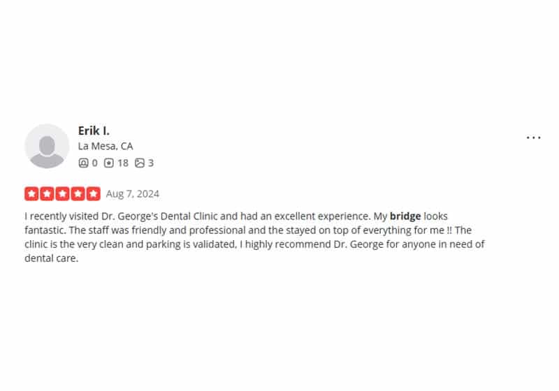 GEORGE GEORGAKLIS DDS Review Erik I